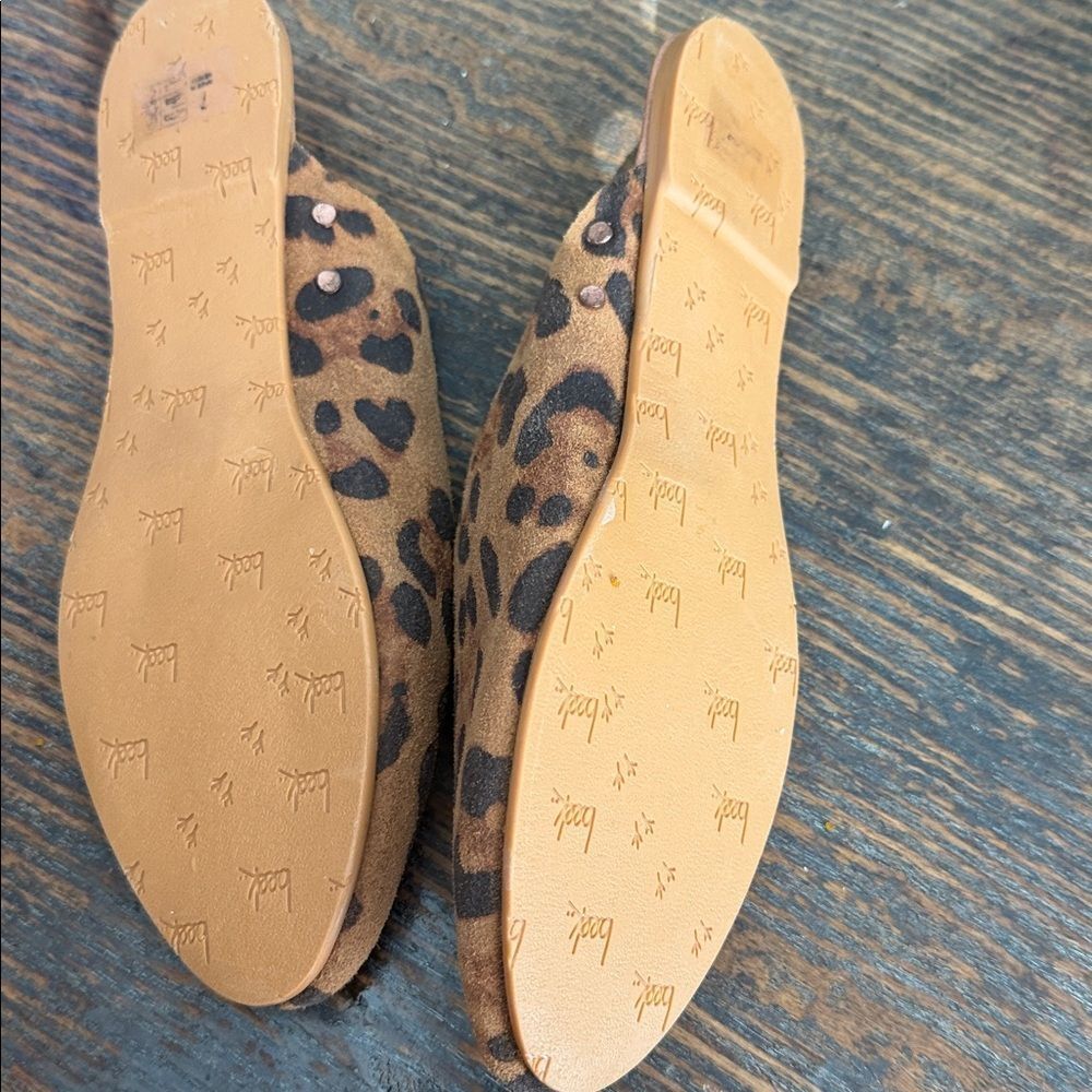 BEEK leopard Mule Suede Saddle leather sz 7 new no box - Picture 4 of 4